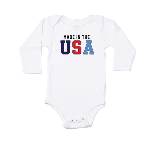 Made in the USA - Bodysuit (White, Long Sleeve)