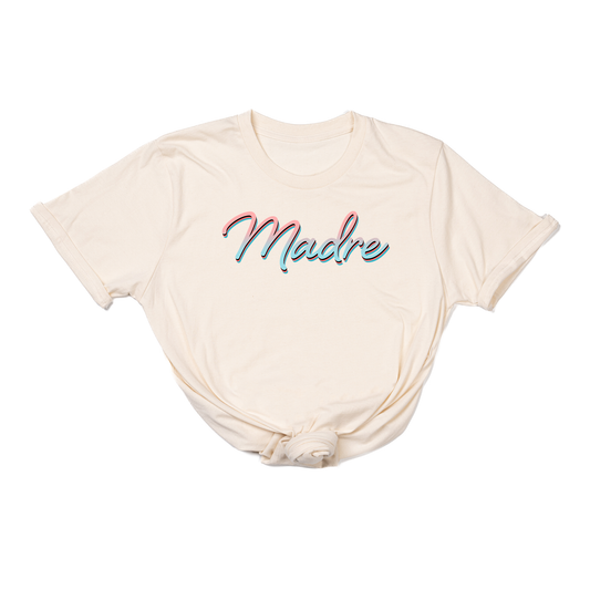 Madre (90's Inspired, Pink/Blue) - Tee (Natural)