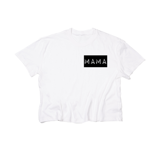 Mama Old School Label (Pocket) - Cropped Tee (White)