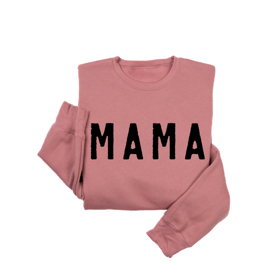 Mama (Rough, Black) - Sweatshirt (Mauve)