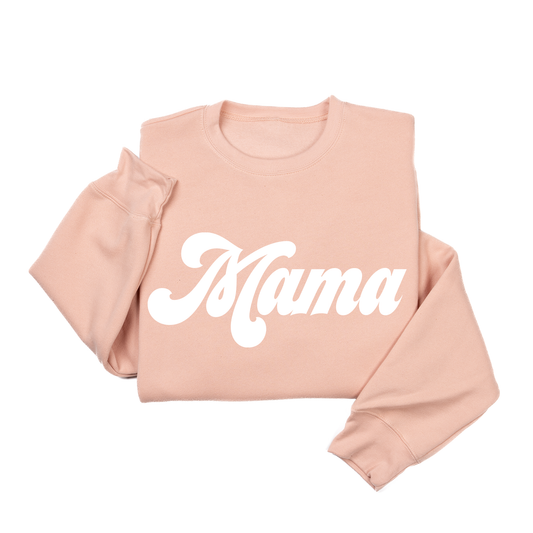 Mama (Retro, White) - Sweatshirt (Peach)