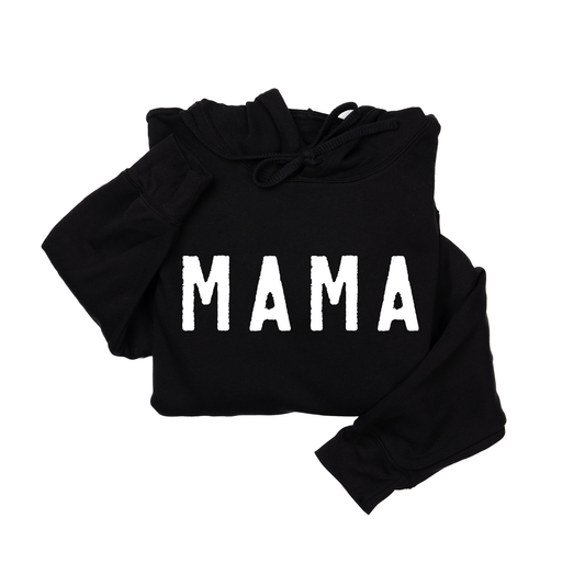 Mama (Rough, White) - Hoodie (Black)