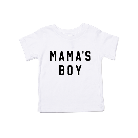 Mama's Boy (Black) - Kids Tee (White)