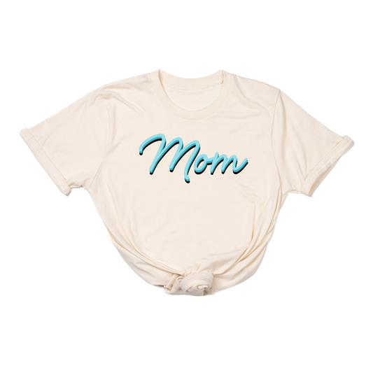 Mom (90's Inspired, Blue) - Tee (Natural)