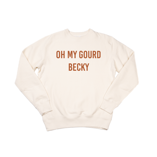 Oh My Gourd Becky (Rust) - Heavyweight Sweatshirt (Natural)
