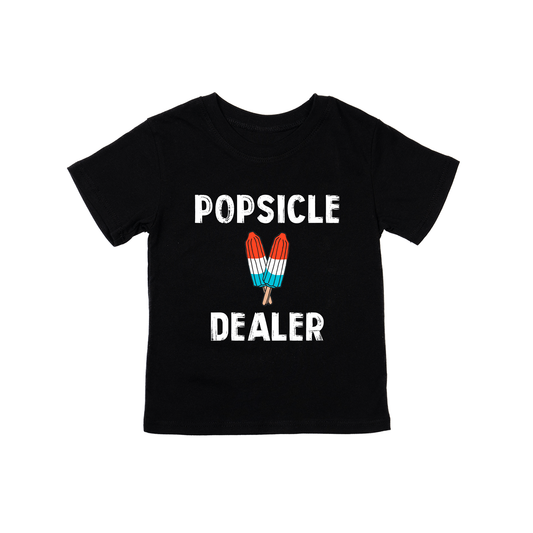 Popsicle Dealer (White) - Kids Tee (Black)