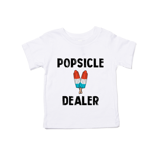 Popsicle Dealer (Black) - Kids Tee (White)
