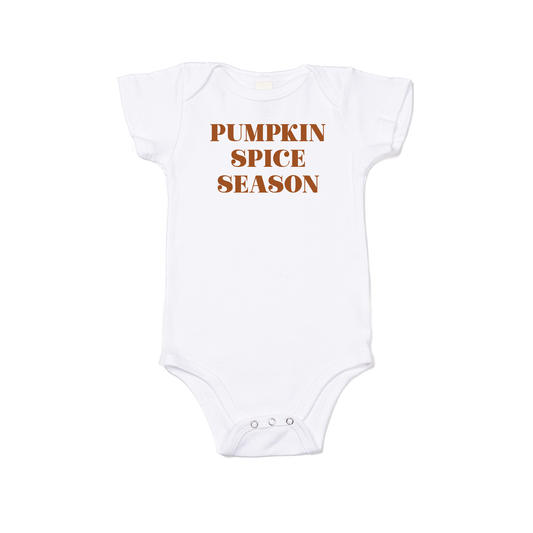 Pumpkin Spice Season (Rust) - Bodysuit (White, Short Sleeve)