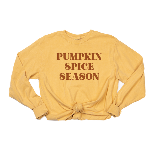 Pumpkin Spice Season (Rust) - Tee (Vintage Mustard, Long Sleeve)