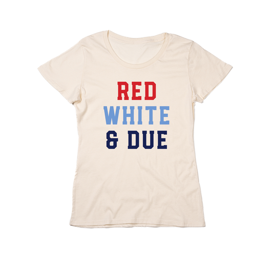 Red, White, & Due - Women's Fitted Tee (Natural)