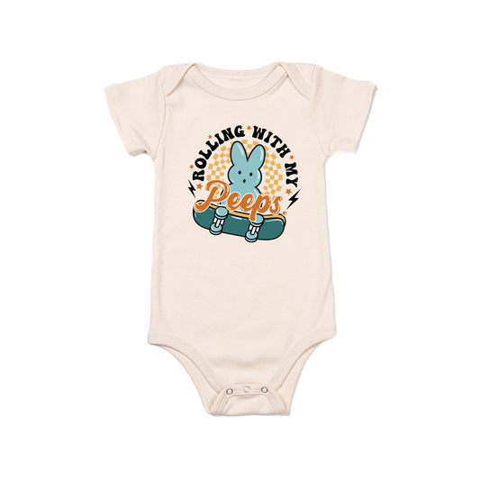 Rolling With My Peeps - Bodysuit (Natural, Short Sleeve)