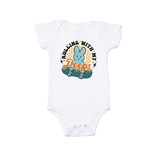 Rolling With My Peeps - Bodysuit (White, Short Sleeve)