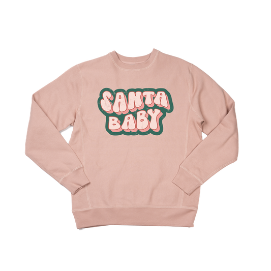 Santa Baby Vintage - Heavyweight Sweatshirt (Dusty Rose)