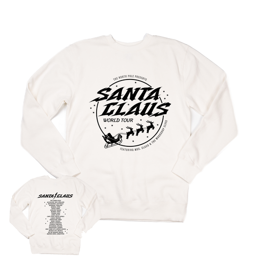 Santa Claus World Tour (Front & Back) - Sweatshirt (Creme)