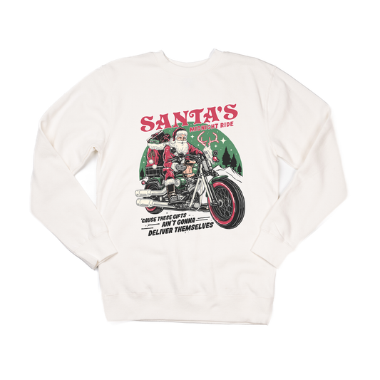 Santa's Midnight Ride (Graphic) - Sweatshirt (Creme)
