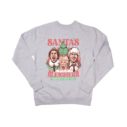 Santa's Sleighers (Graphic) - Sweatshirt (Heather Gray)