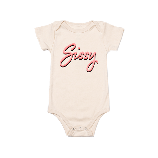 Sissy (90's Inspired, Pink) - Bodysuit (Natural, Short Sleeve)
