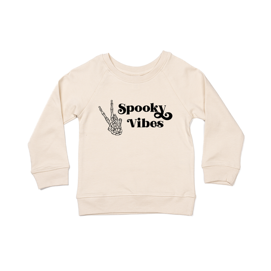 Spooky Vibes (Black) - Kids Sweatshirt (Natural)