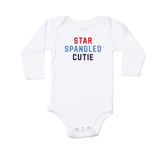 Star Spangled Cutie - Bodysuit (White, Long Sleeve)