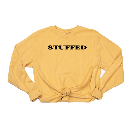 Stuffed (Black) - Tee (Vintage Mustard, Long Sleeve)