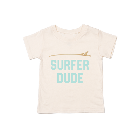 Surfer Dude (Aqua Blue) - Kids Tee (Natural)