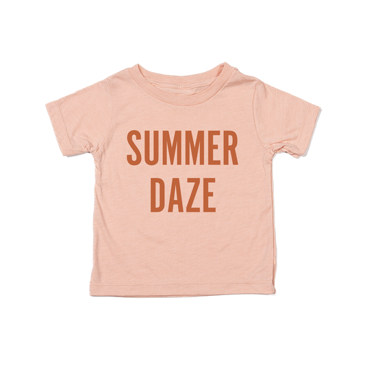 Summer Daze (Rust) - Kids Tee (Peach)