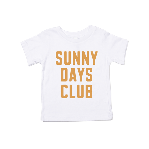 Sunny Days Club (Mustard) - Kids Tee (White)