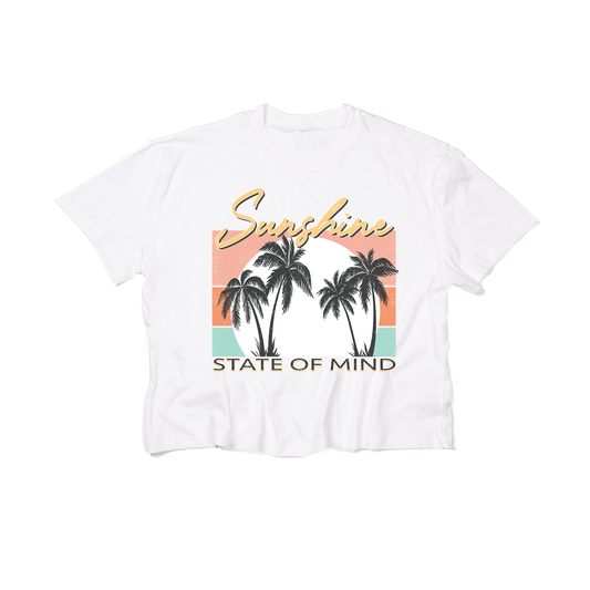 Sunshine State of Mind - Cropped Tee (White)