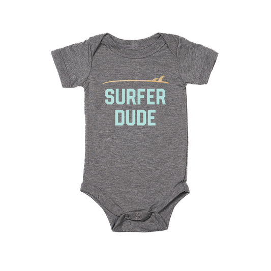 Surfer Dude (Aqua Blue) - Bodysuit (Gray, Short Sleeve)