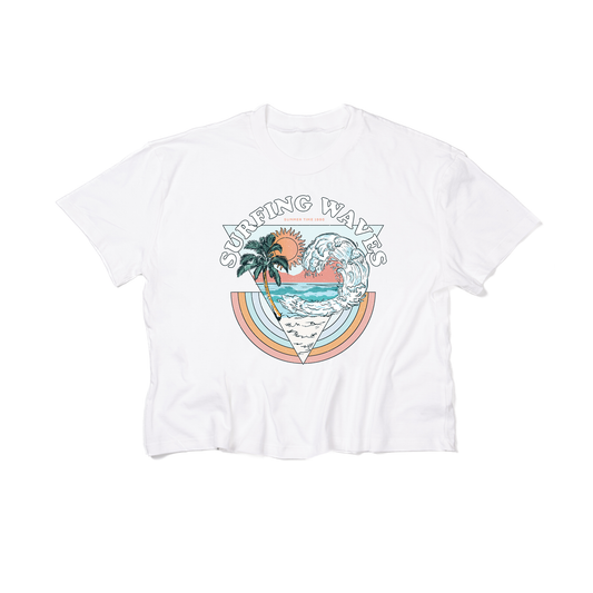 Surfing Waves 1990 - Cropped Tee (White)