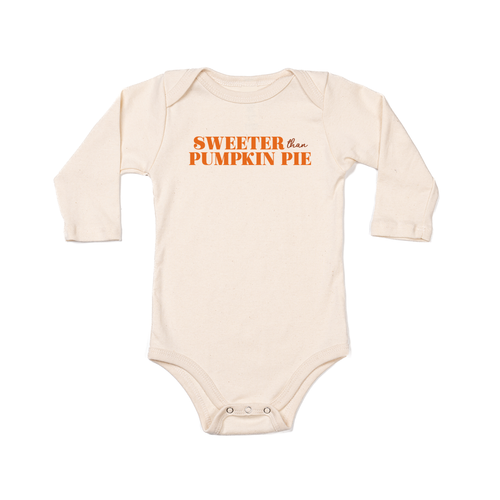 Sweeter Than Pumpkin Pie - Bodysuit (Natural, Long Sleeve)