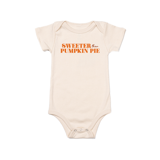 Sweeter Than Pumpkin Pie - Bodysuit (Natural, Short Sleeve)