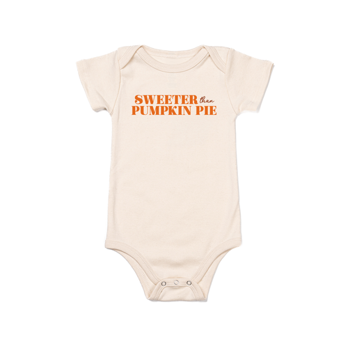 Sweeter Than Pumpkin Pie - Bodysuit (Natural, Short Sleeve)