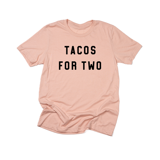 Tacos For Two (Black) - Tee (Peach)