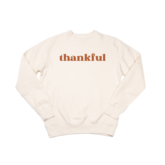 Thankful (Rust) - Heavyweight Sweatshirt (Natural)