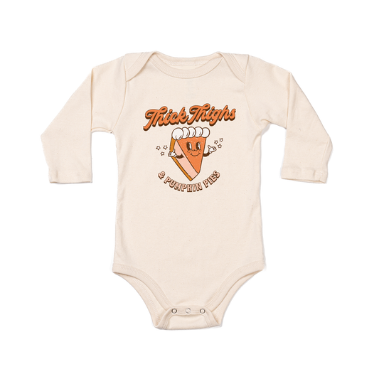 Thick Thighs and Pumpkin Pies - Bodysuit (Natural, Long Sleeve)