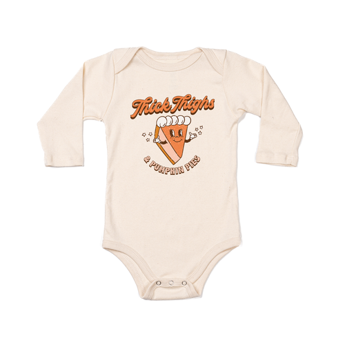 Thick Thighs and Pumpkin Pies - Bodysuit (Natural, Long Sleeve)