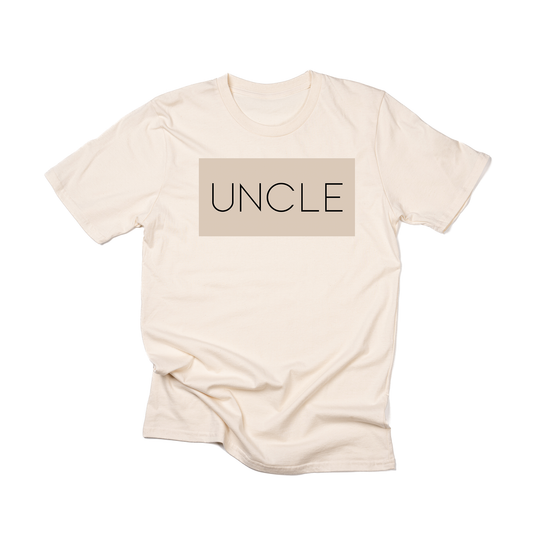 Uncle (Boxed Collection, Stone Box/Black Text, Across Front) - Tee (Natural)