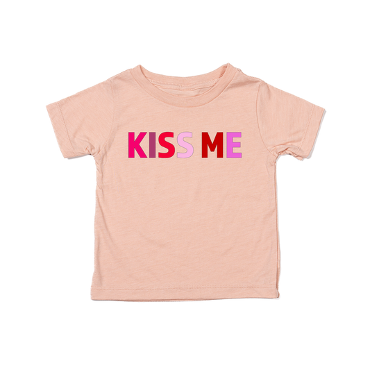 KISS ME (Valentine's) - Kids Tee (Peach)