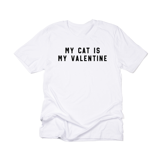 My Cat Is My Valentine (Black) - Tee (White)