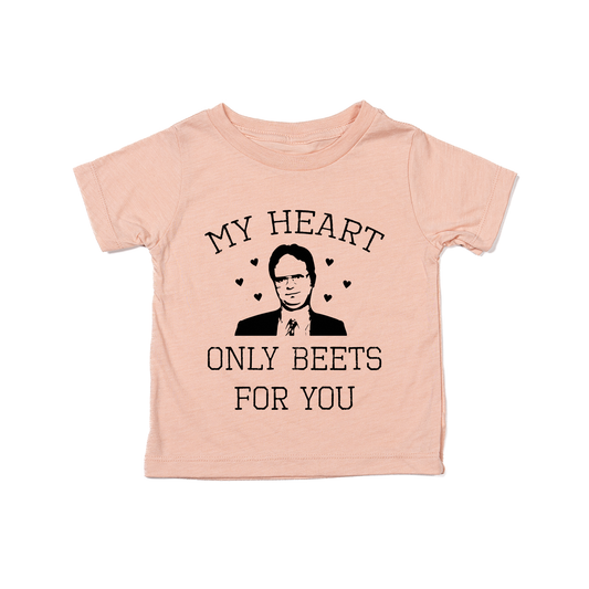My Heart Only Beets For You - Kids Tee (Peach)