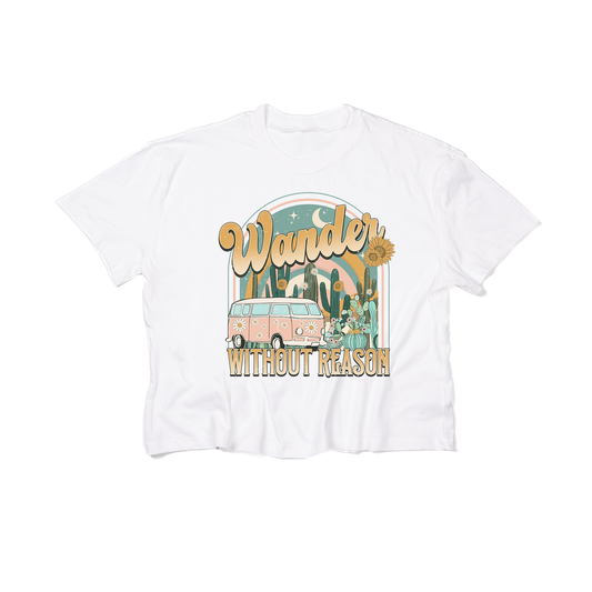 Wander Without Reason - Cropped Tee (White)