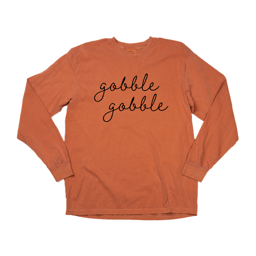 Gobble Gobble - Tee (Vintage Rust, Long Sleeve)