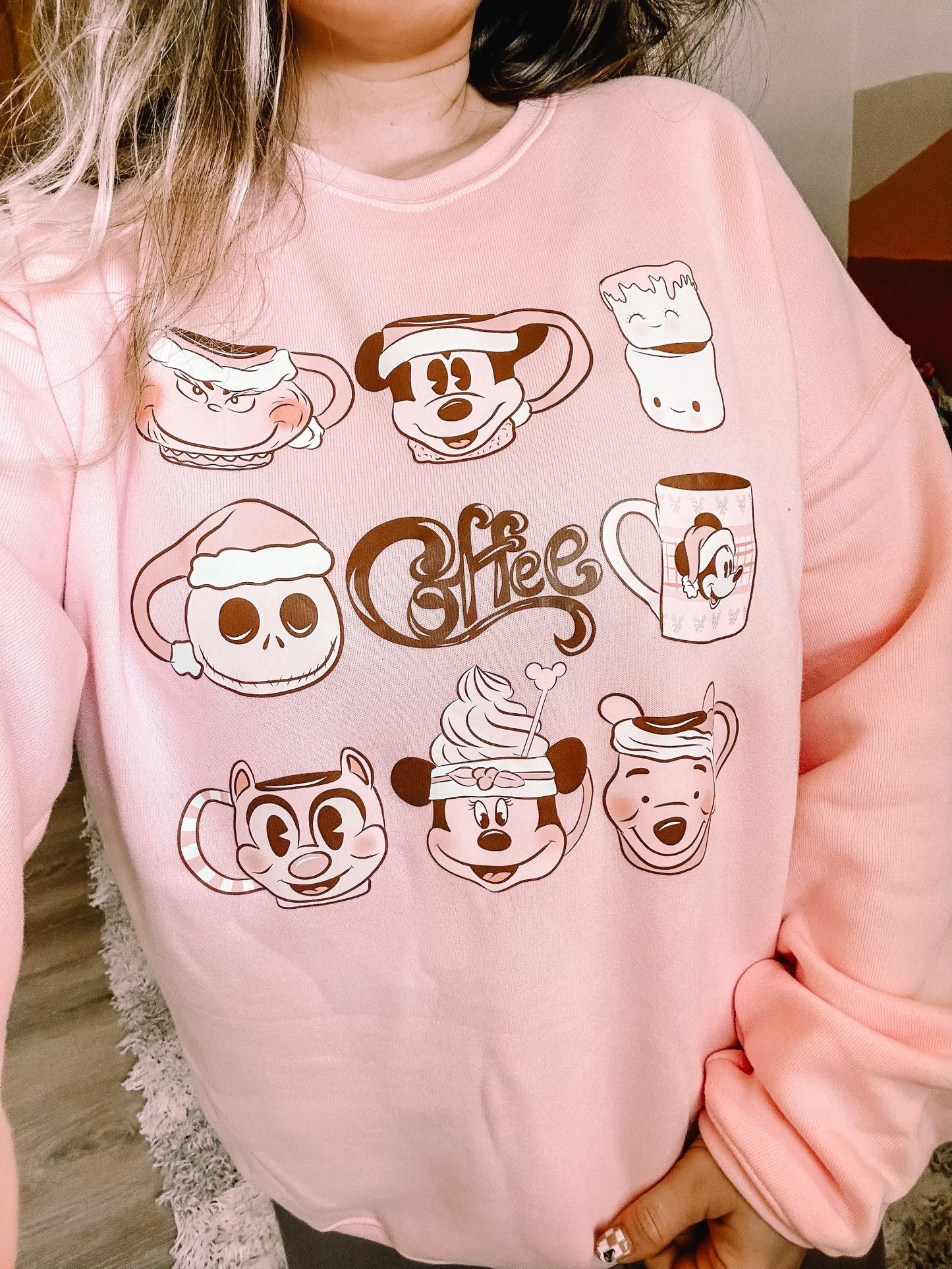 Merry Mugs Christmas Movie Favs (Pink) - Sweatshirt (Light Pink)