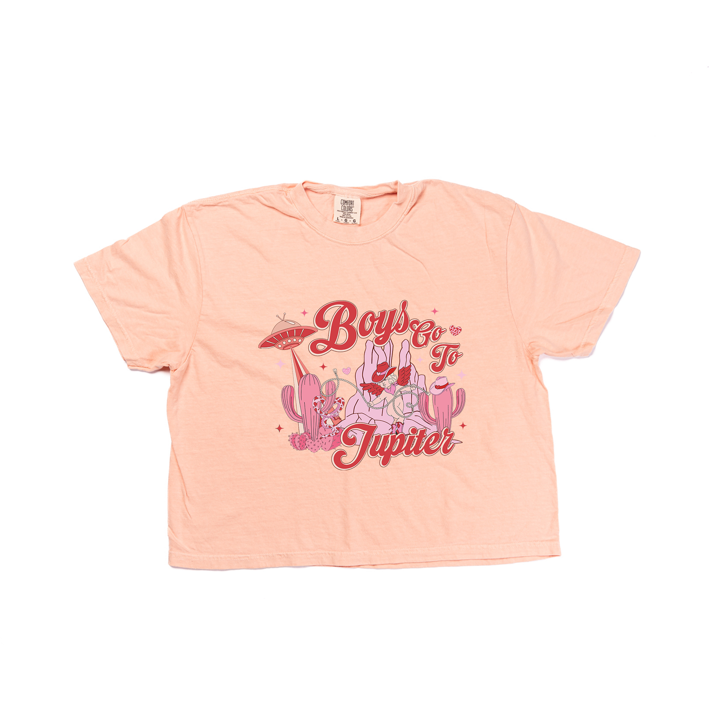 Boys Go To Jupiter - Cropped Tee (Peach)