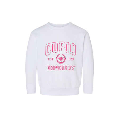 Cupid University - Kids Sweatshirt (White)