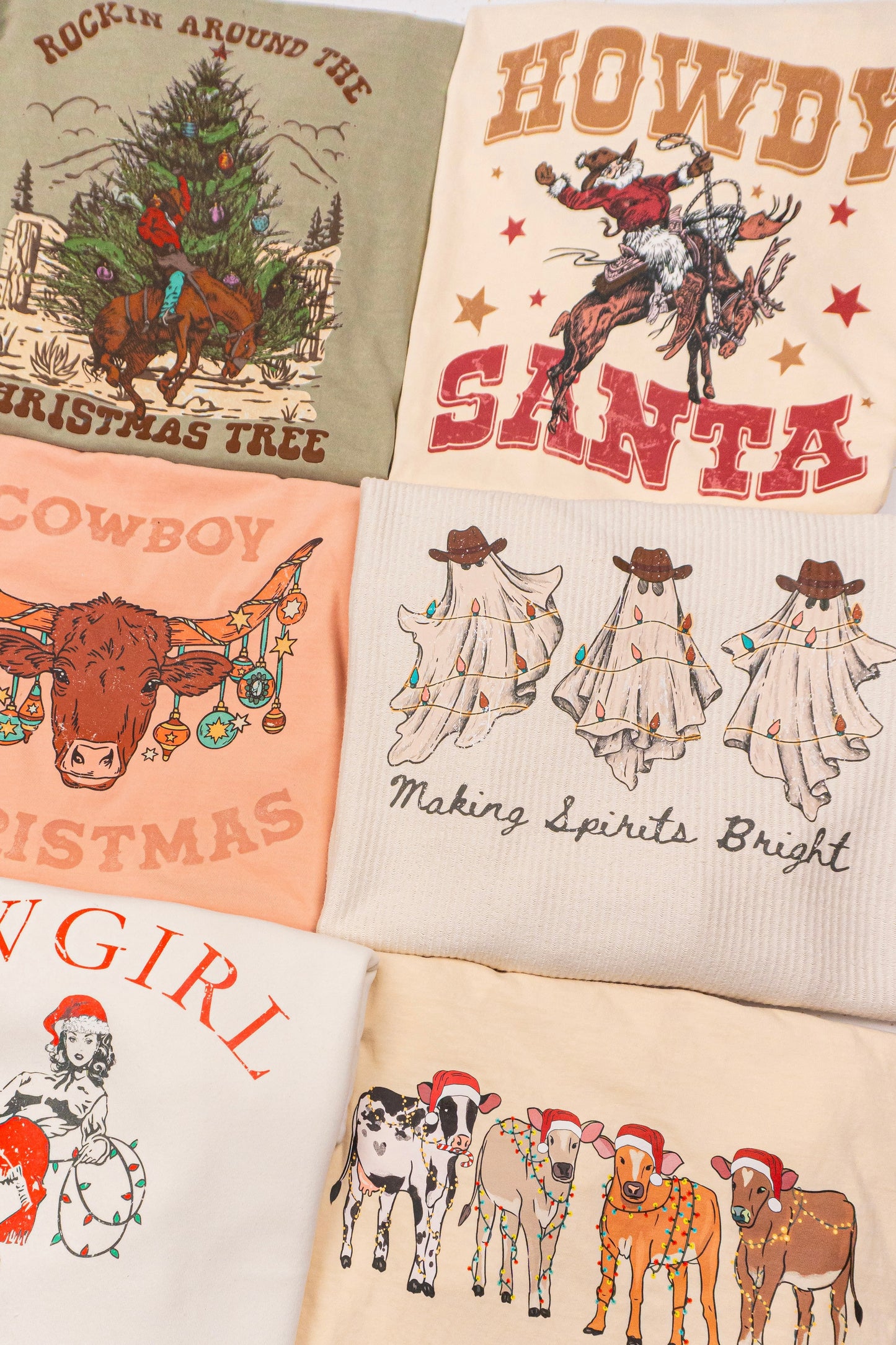 Howdy Santa (Rodeo) - Tee (Vintage Natural, Short Sleeve)