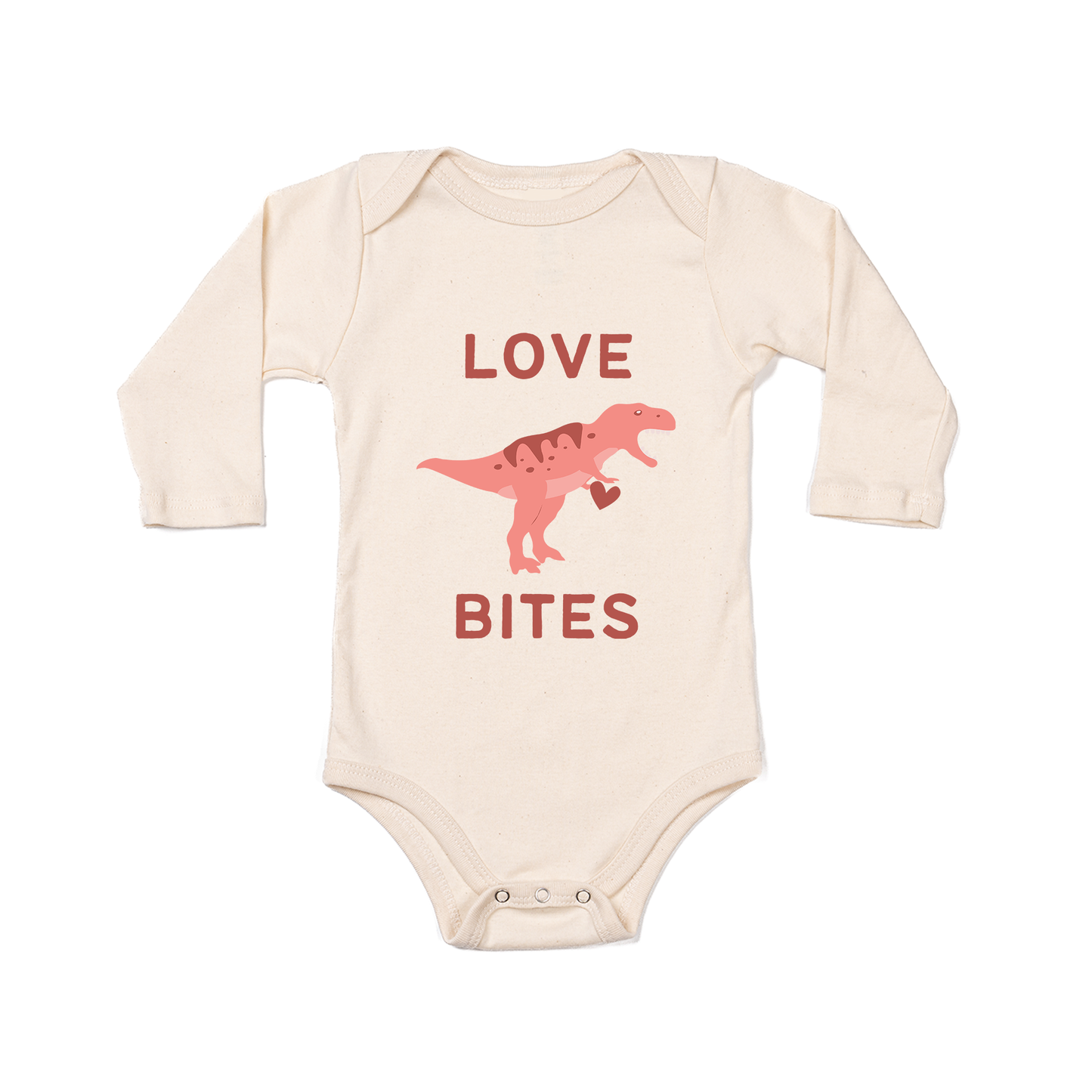 Love Bites (Dino Version) - Bodysuit (Natural, Long Sleeve)