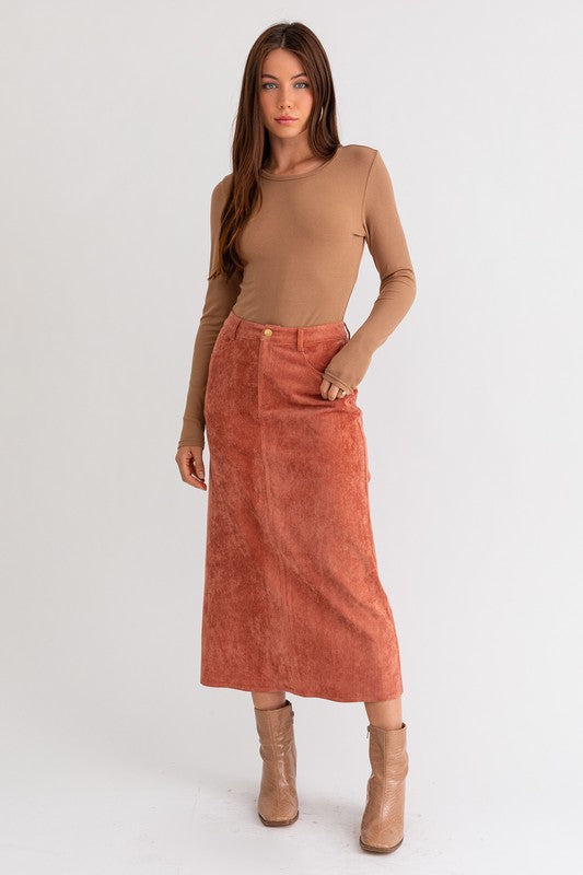 Corduroy Maxi Skirt