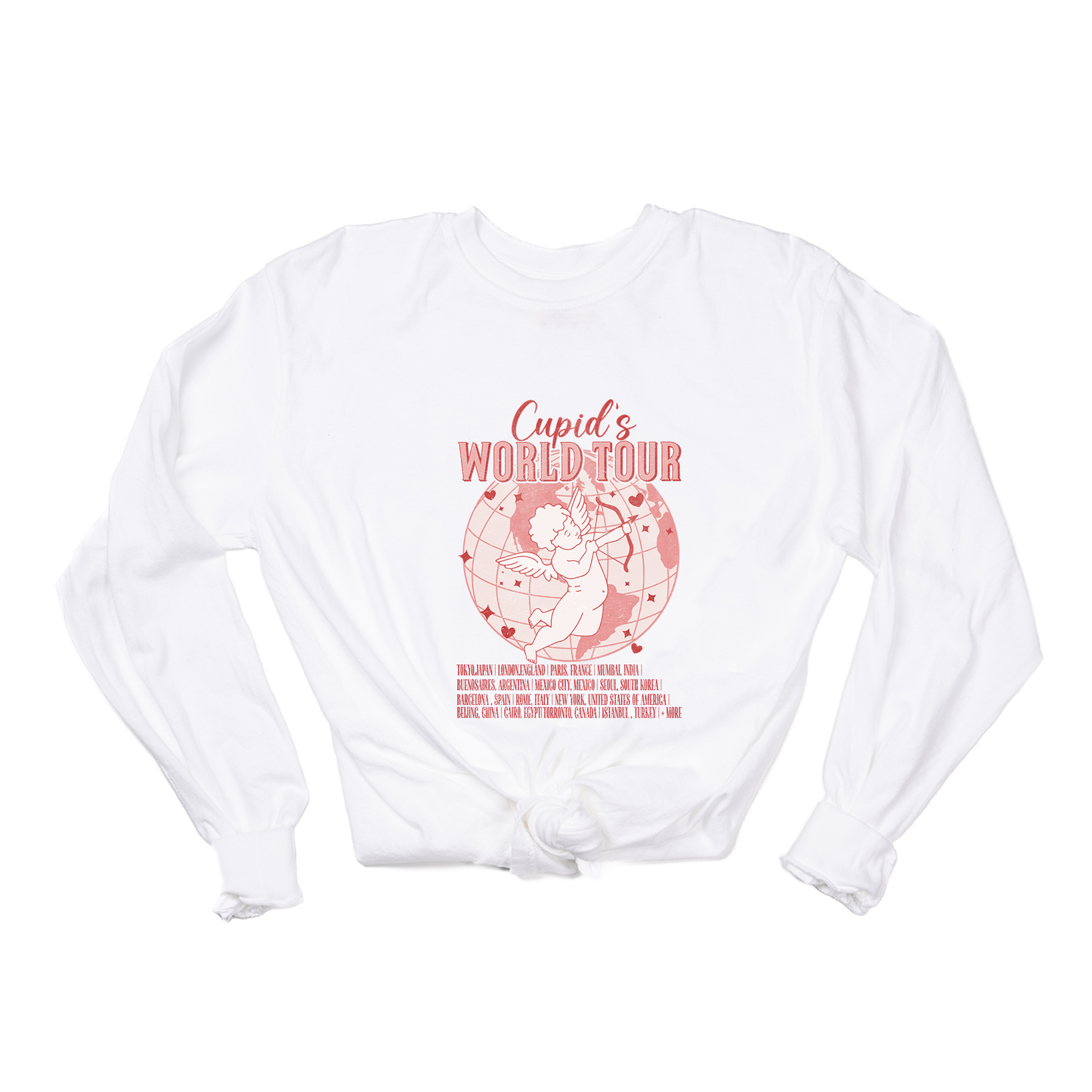 Cupid's World Tour - Tee (Vintage White, Long Sleeve)